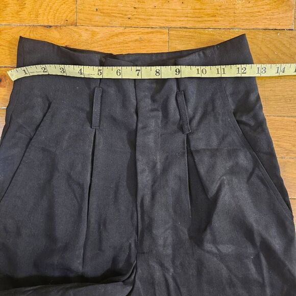 Reformation Black Trousers Ankle Petite Pants  Size OP High Waisted - Picture 6 of 10